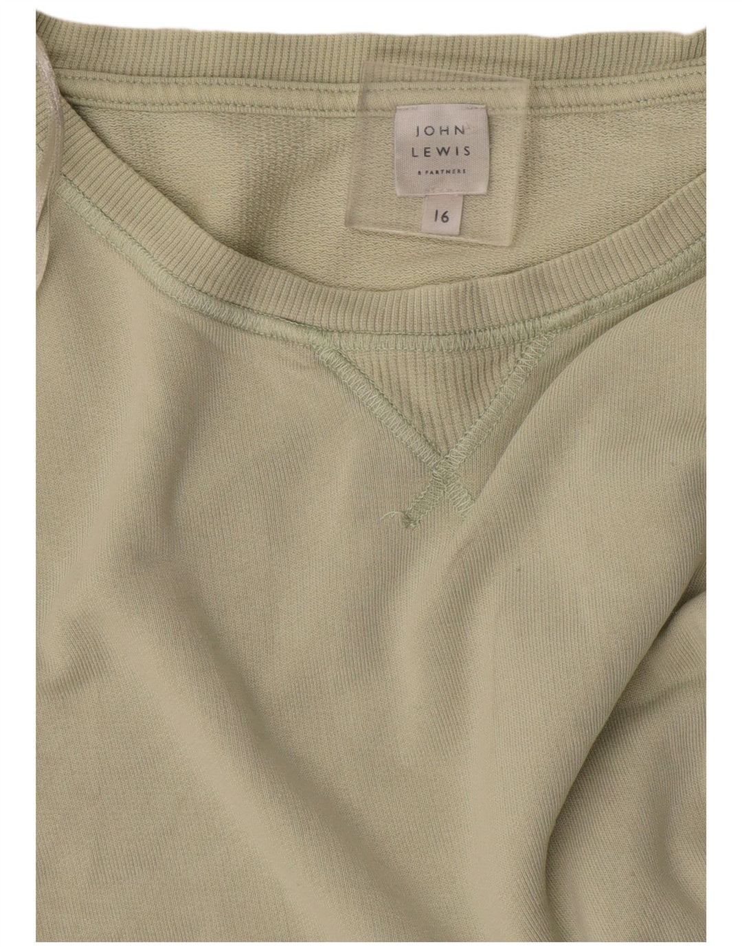 John Lewis Womens Sweatshirt Jumper UK 16 Large Green