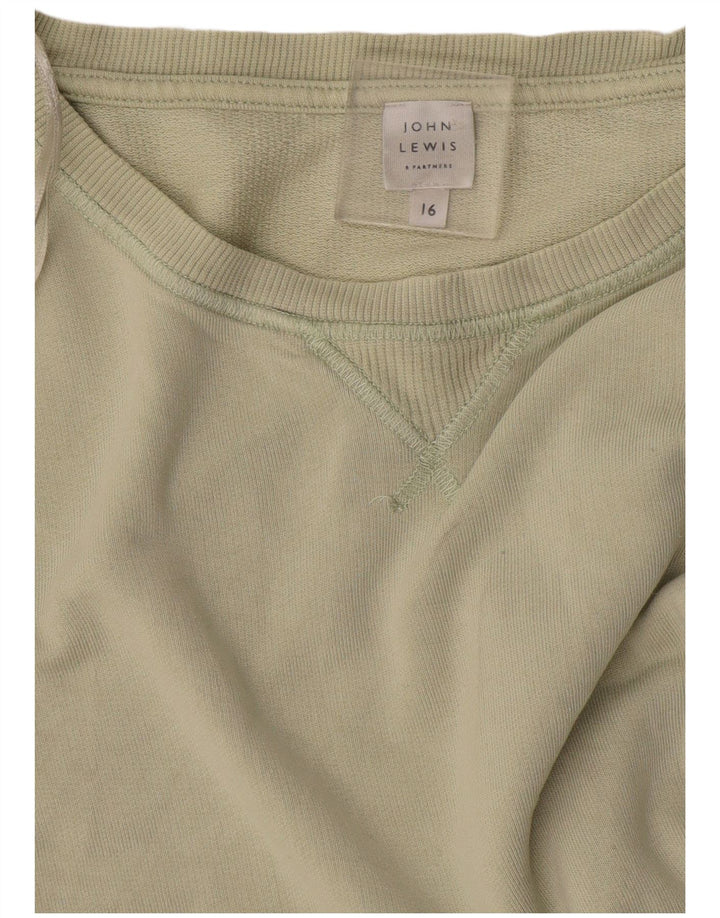 John Lewis Womens Sweatshirt Jumper UK 16 Large Green