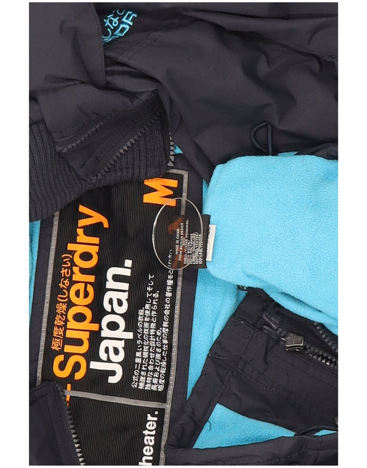 Superdry Windcheater Windbreaker Jacket til kvinder UK 14 Medium Navy Blue