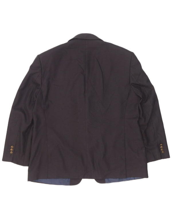 Marks & Spencer Mens 2 Button Blazer Jacket UK 46 XL Navy Blue Polyester