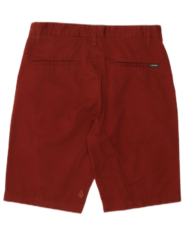 VOLCOM Mens Chino Shorts W30 Medium Burgundy Cotton