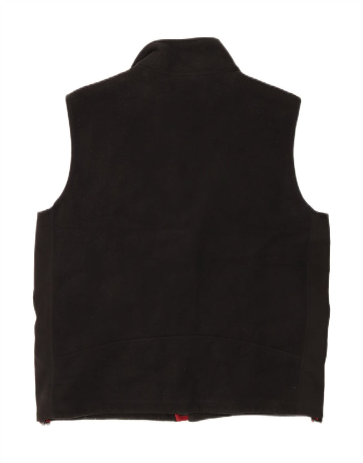 MARKS & SPENCER Mens Fleece Gilet UK 38 Medium Black Polyester Vintage Marks & Spencer and Second-Hand Marks & Spencer from Messina Hembry 