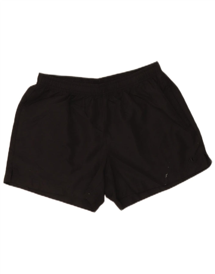 Champion Womens Sport Shorts UK 14 Large Black Polyester