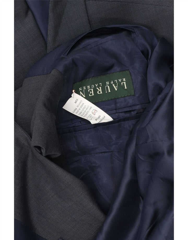 Ralph Lauren Herren-Blazer mit 2 Knöpfen, IT 52 XL, marineblaue Wolle