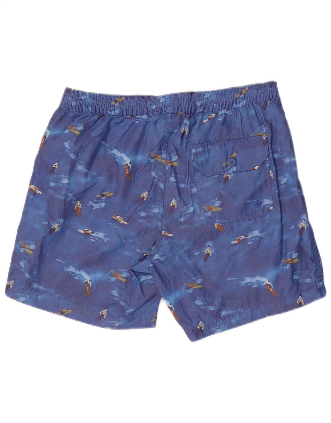 Fat Face Herre grafiske svømmeshorts Medium Blue Polyester