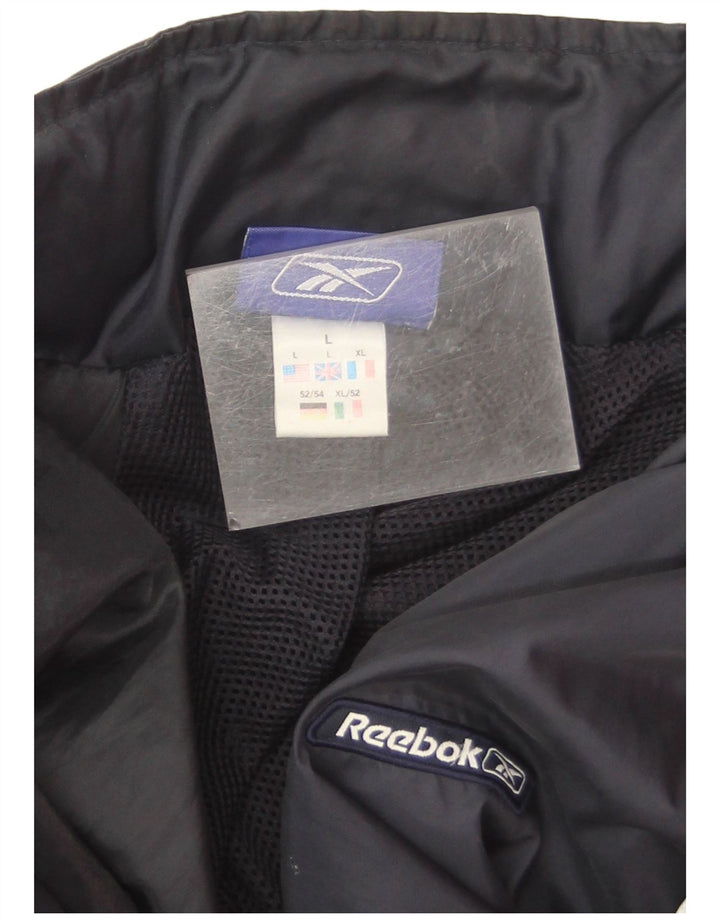 Reebok Mens Rain Jacket UK 40 Large Navy Blue Nylon
