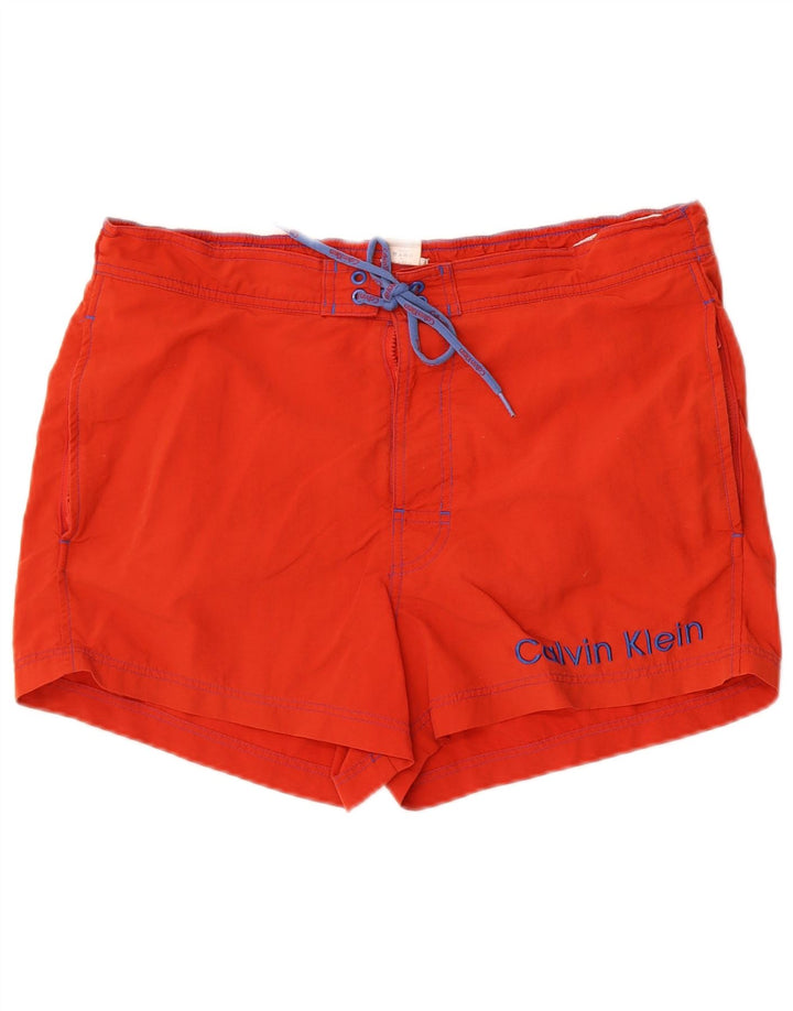 Calvin Klein Herre grafiske badeshorts store røde polyester