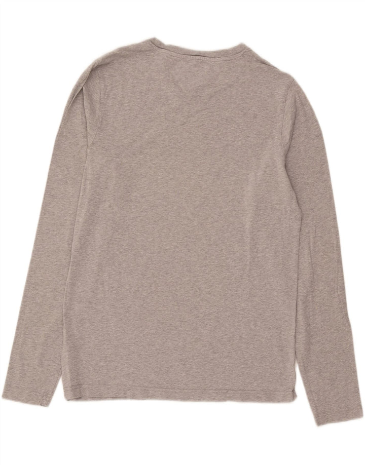 TOMMY HILFIGER Mens Slim Fit Top Long Sleeve Medium Grey Cotton