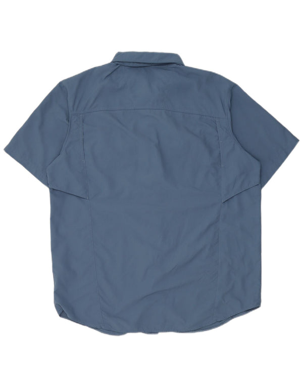 Columbia Chemise à Manches Courtes Omni-Shade Homme Large Bleu Nylon