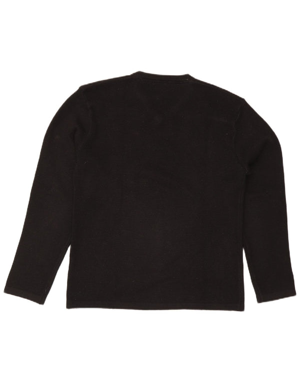 Sixty Mens V-Neck Jumper Sweater Large Black Acrylic