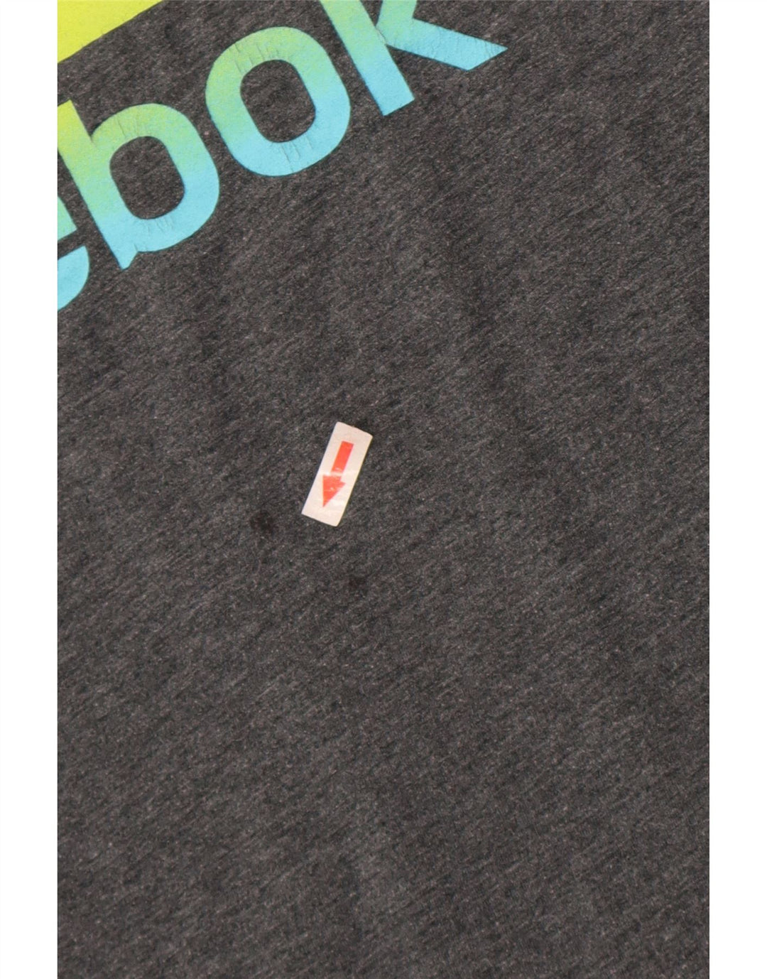 T-shirt grafica da uomo Reebok Top grande in poliestere grigio