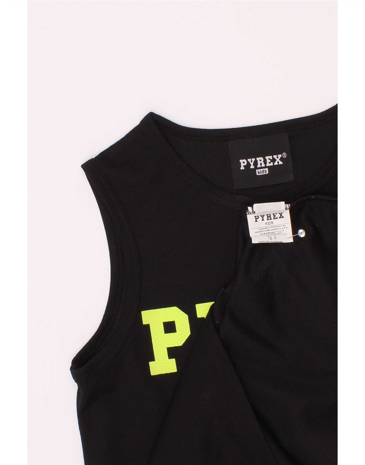 Pyrex Boys Grafisk Vest Top 10-11 År Lille Sort Polyester