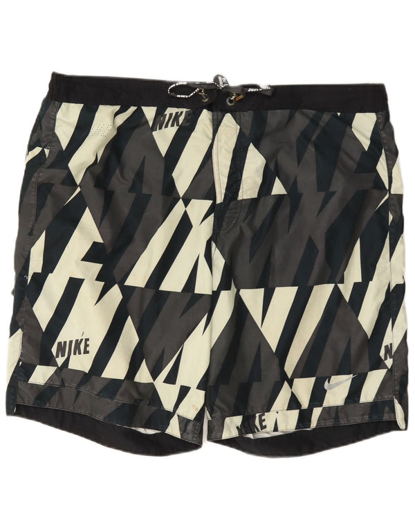 Nike Mens Graphic Swimming Shorts Large Black Polyester