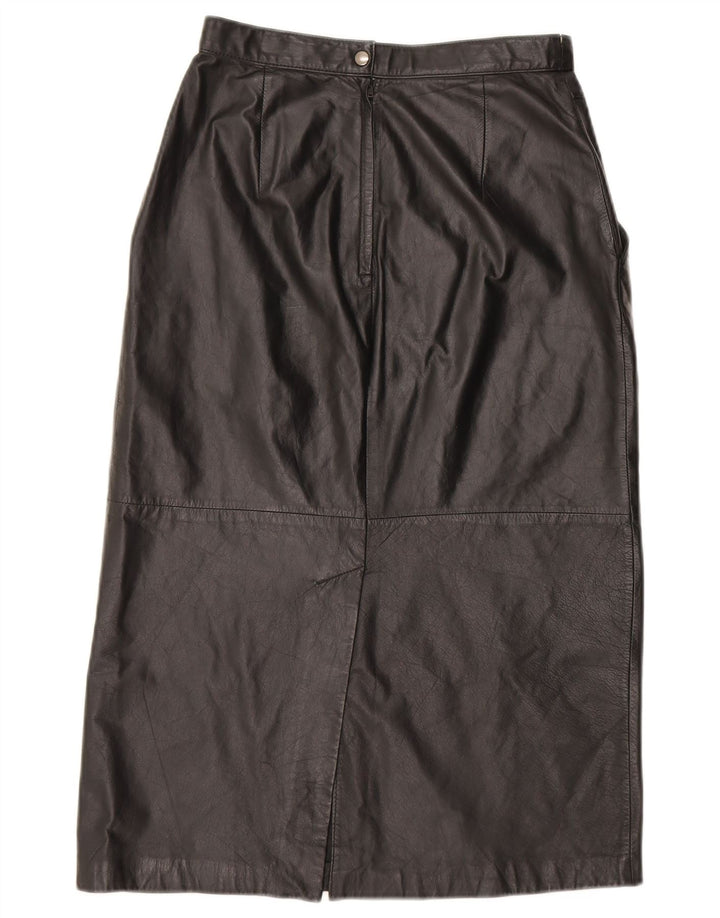 ECHTES LEDER Womens Leather Skirt EU 36 Small W26 Black Leather
