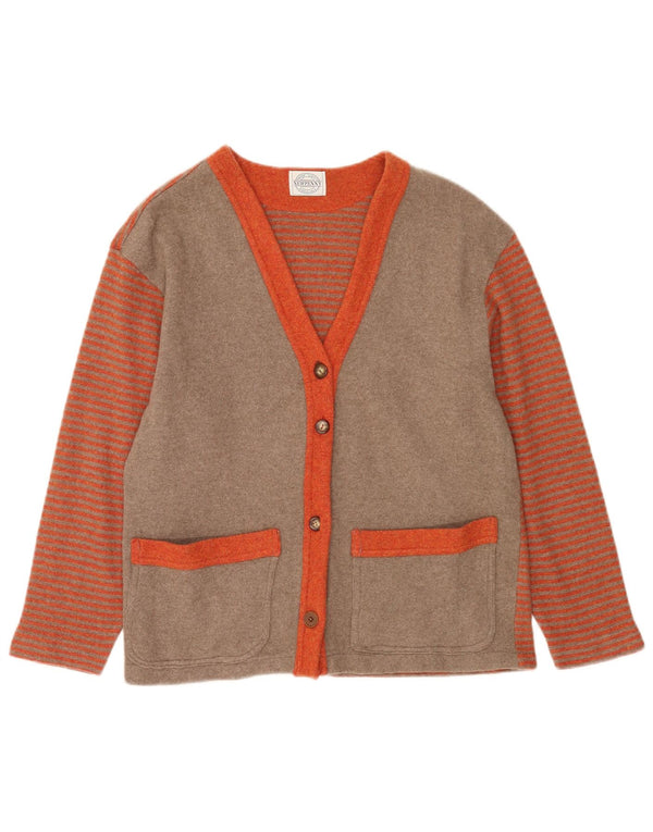 Newpenny Womens Cardigan Sweater UK 16 Grande laine rayée grise
