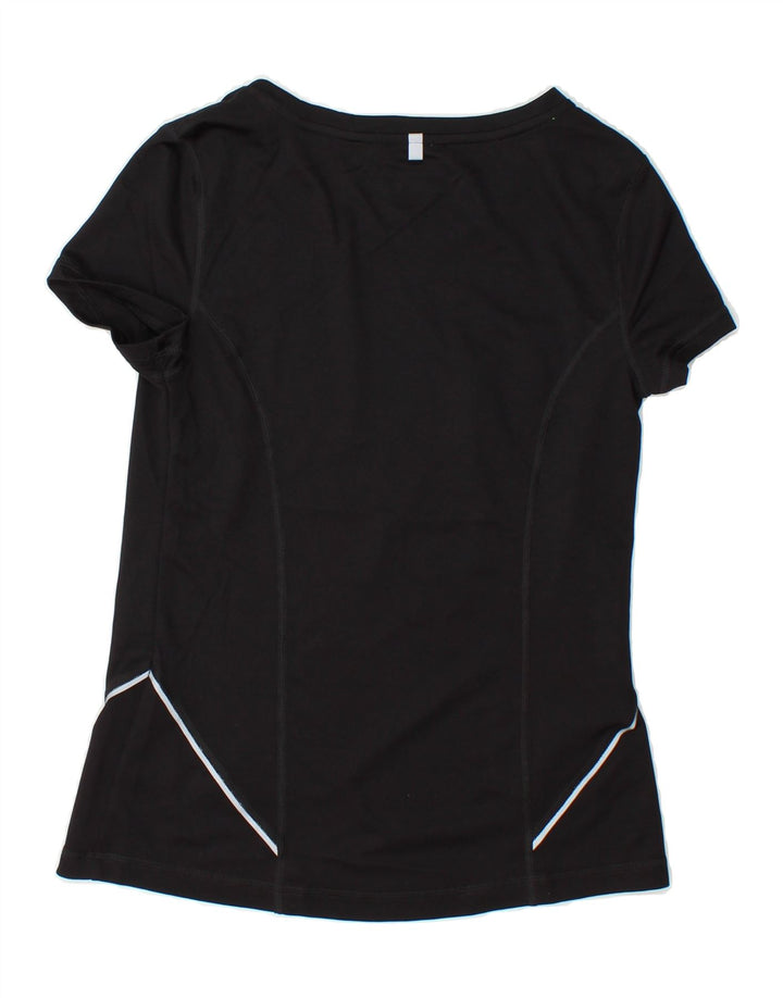 FILA Womens T-Shirt Top UK 6 XS Black Polyester Vintage Fila and Second-Hand Fila from Messina Hembry 
