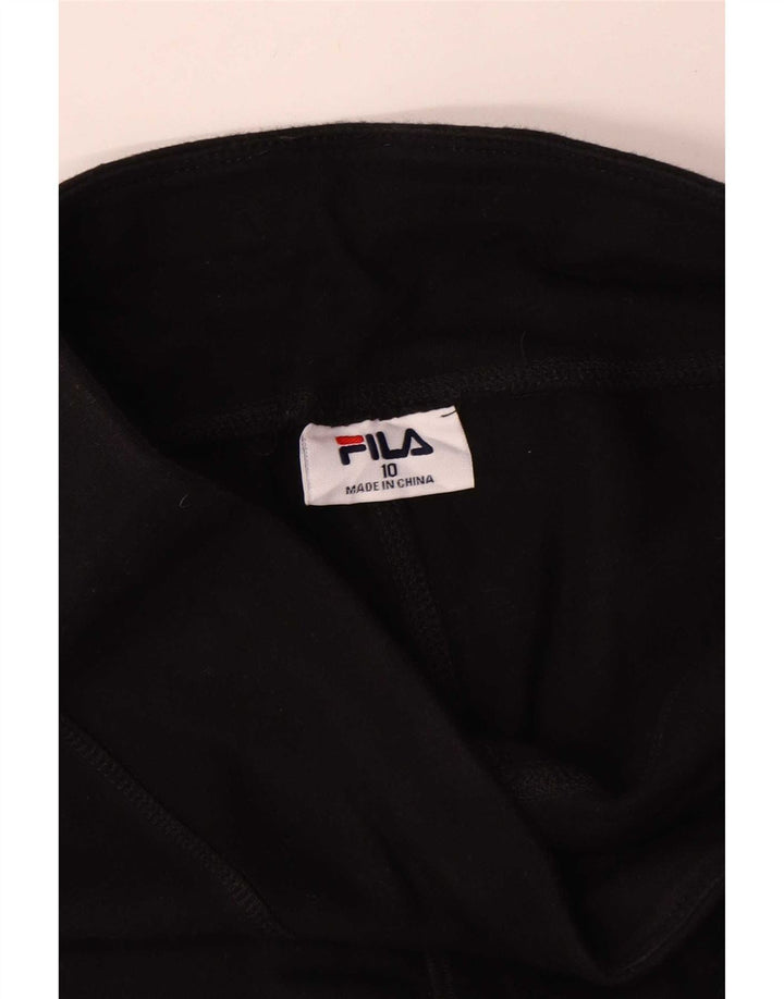 Fila Womens Graphic Leggings UK 10 Small Black