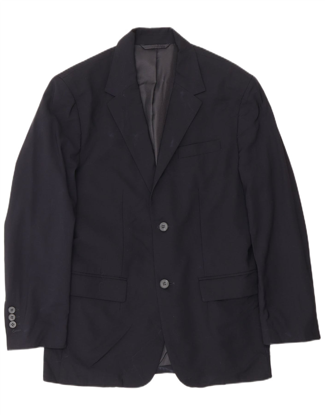 Cos Mens 2 Button Blazer Jacket EU 46 Small Navy Blue Wool