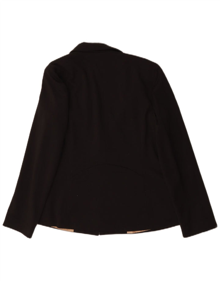 Oasis Chaqueta tipo blazer de 1 botón para mujer UK 40 Mediano Poliéster negro
