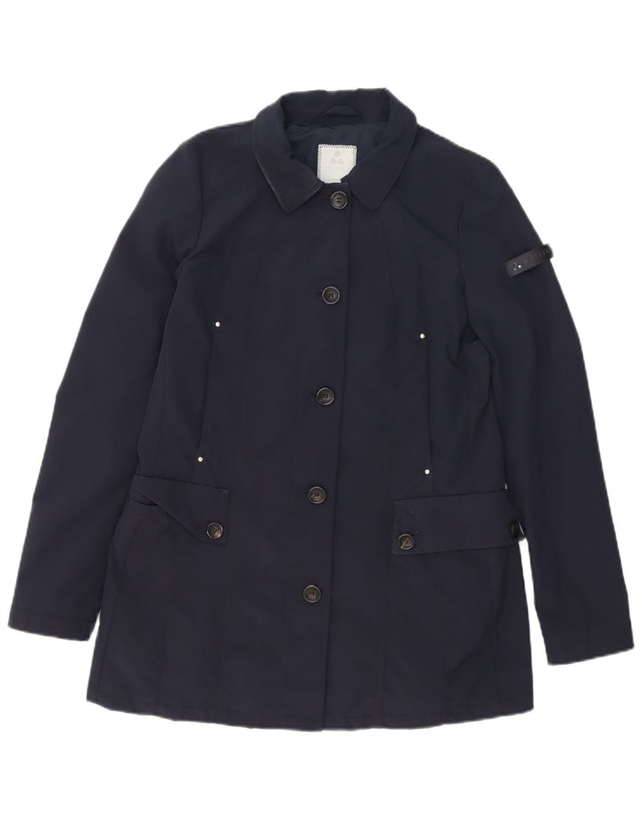 PEUTEREY Womens Windbreaker Jacket IT 44 Medium Navy Blue Polyamide