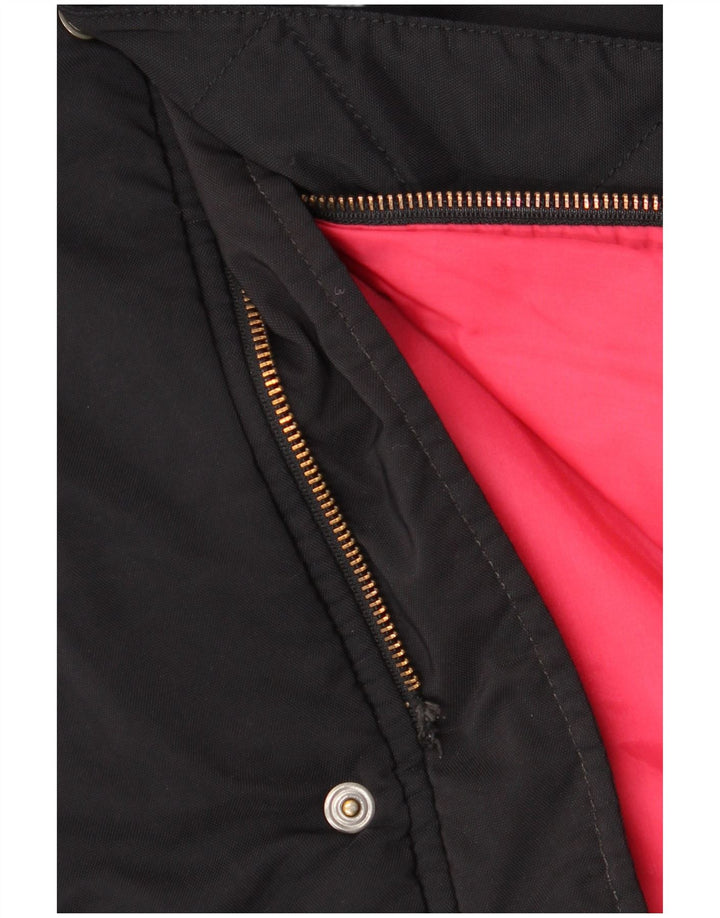 Lee Womens Hooded Padded Coat UK 10 Small Black