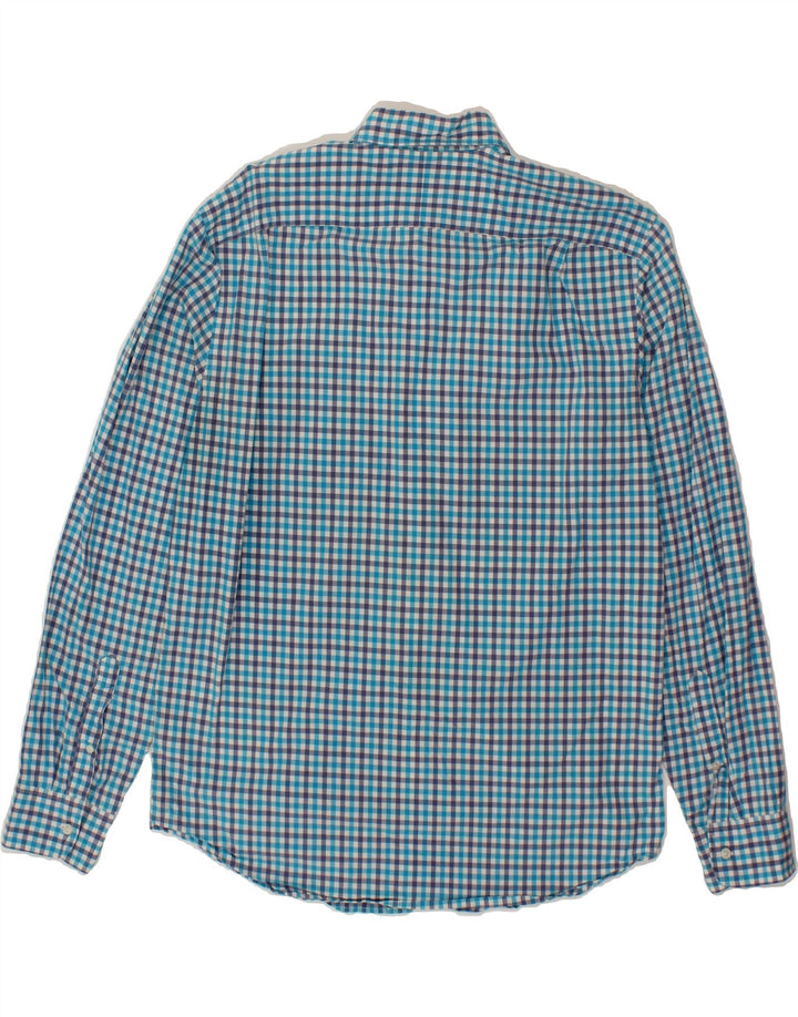 J. CREW Mens Classic Fit Shirt Large Blue Check Cotton Vintage J. Crew and Second-Hand J. Crew from Messina Hembry 