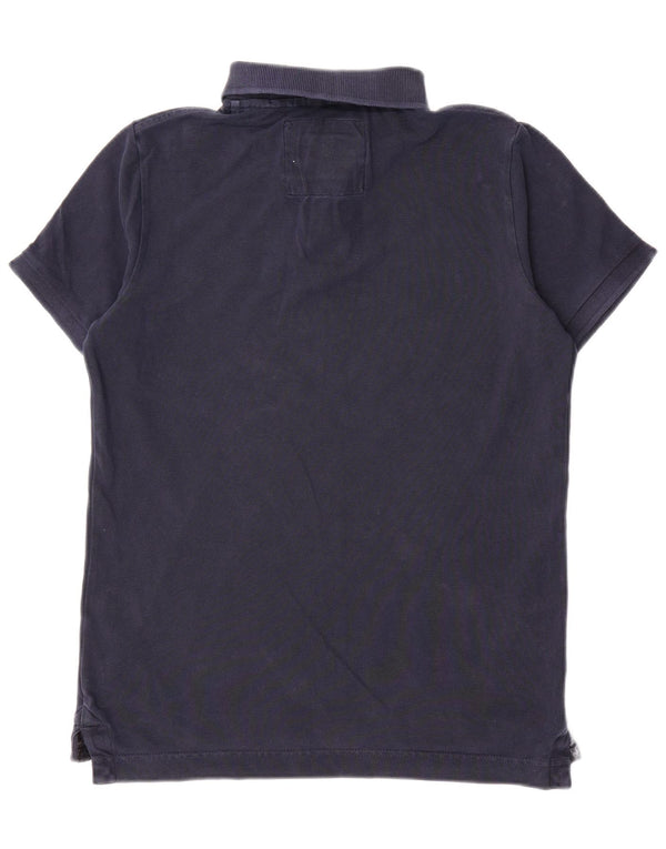 Superdry Mens Polo Shirt Large Navy Blue Cotton