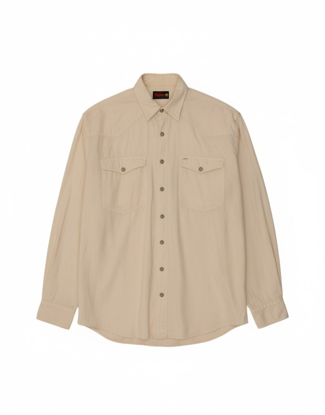 JINGLERS Mens Shirt Large Off White Cotton