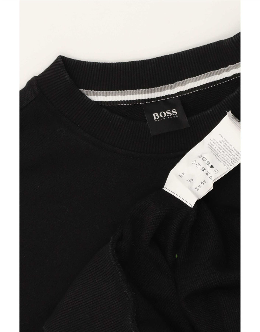 Hugo Boss Herre grafisk sweatshirt Jumper Medium Sort Bomuld
