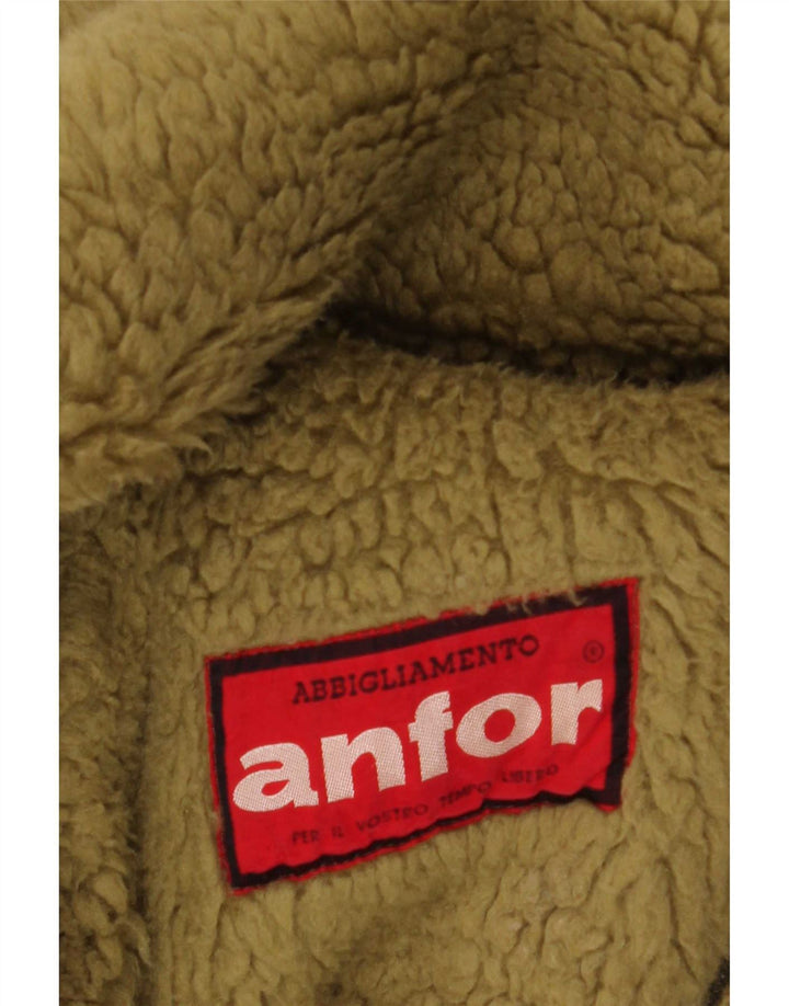 Anfor Womens Sherpa Overcoat UK 14 Large Khaki