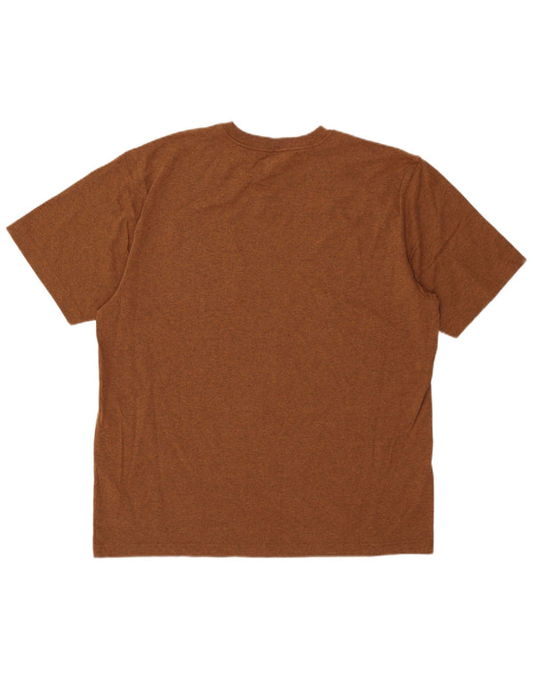 Carhartt Mens Loose Fit T-Shirt Top Large Brown Flecked Cotton