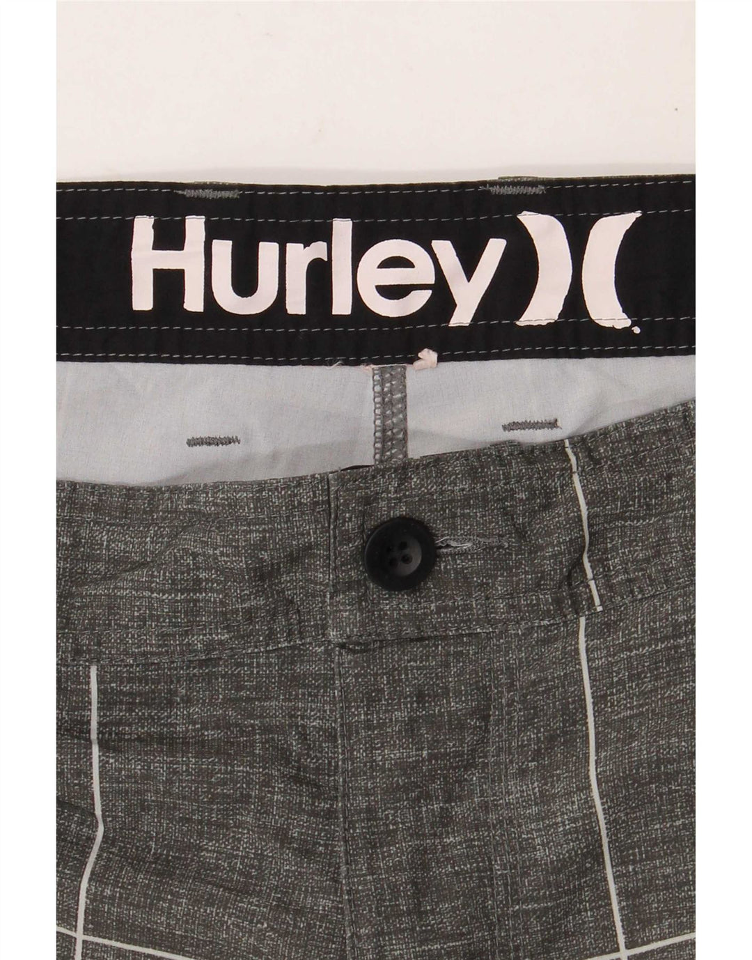 Hurley Mens Chino Shorts  W34 Large Grey Geometric