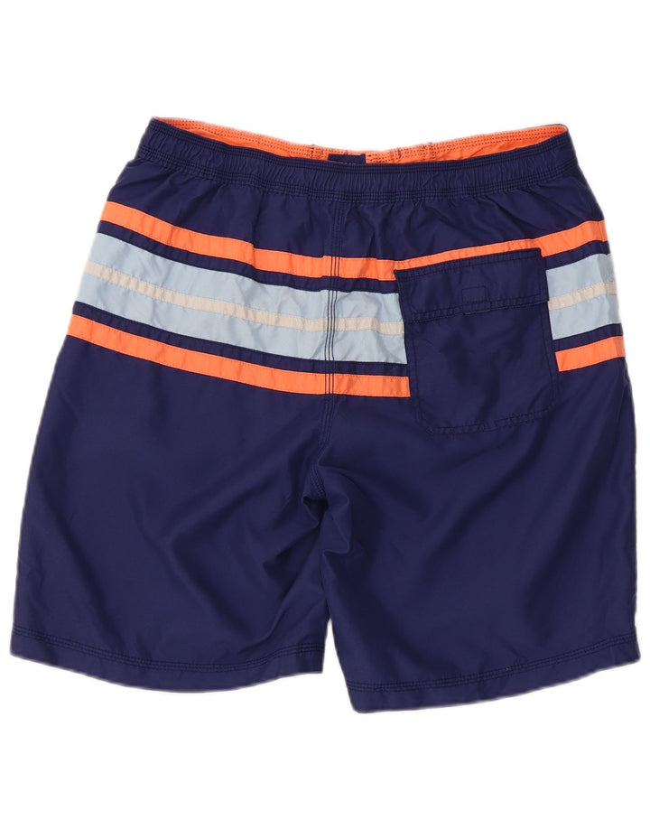 Izod Mens Swimming Shorts Medium  Navy Blue Colourblock Polyester