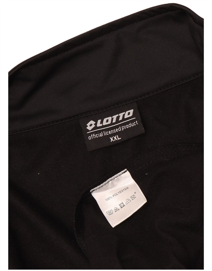 Lotto Mens Tracksuit Top Jacket 2XL Black Polyester