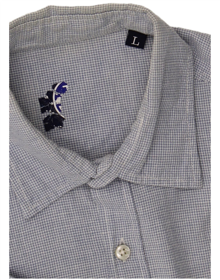 NORTH SAILS Mens Short Sleeve Shirt Large Blue Check