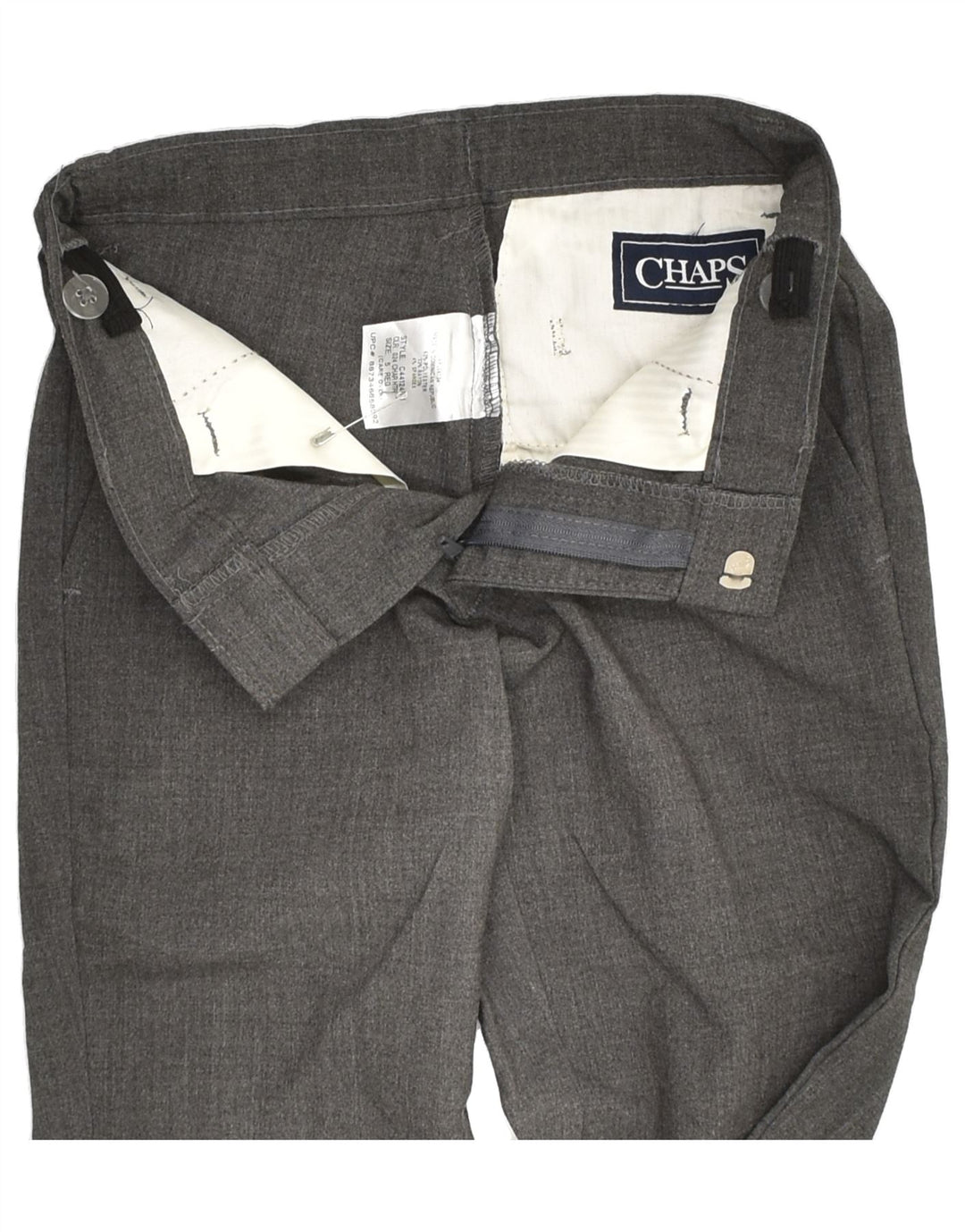 CHAPS Boys Straight Suit Trousers 4-5 Years W21 L18  Grey Polyester | Vintage Chaps | Thrift | Second-Hand Chaps | Used Clothing | Messina Hembry 