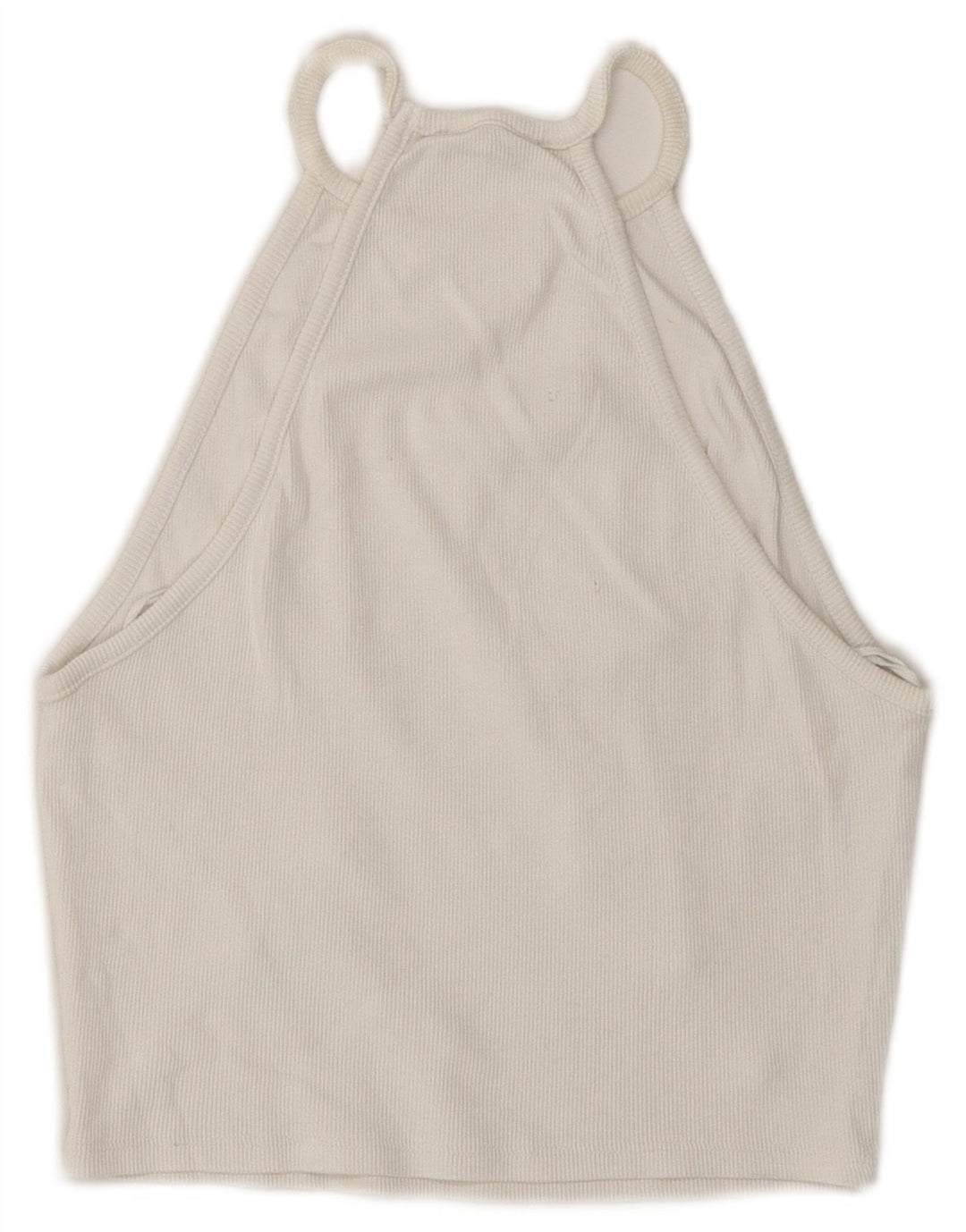 Zara Womens Crop Halter Top UK 8 Small White