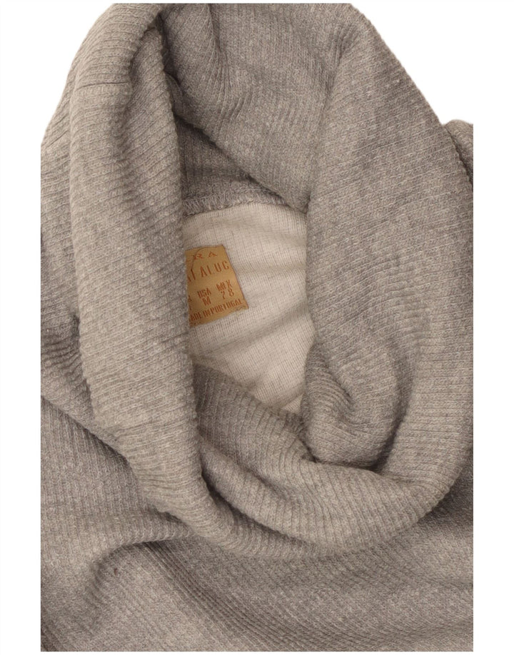 Zara Suéter tipo jersey extragrande con manga 3/4 para mujer UK 44 Gris medio