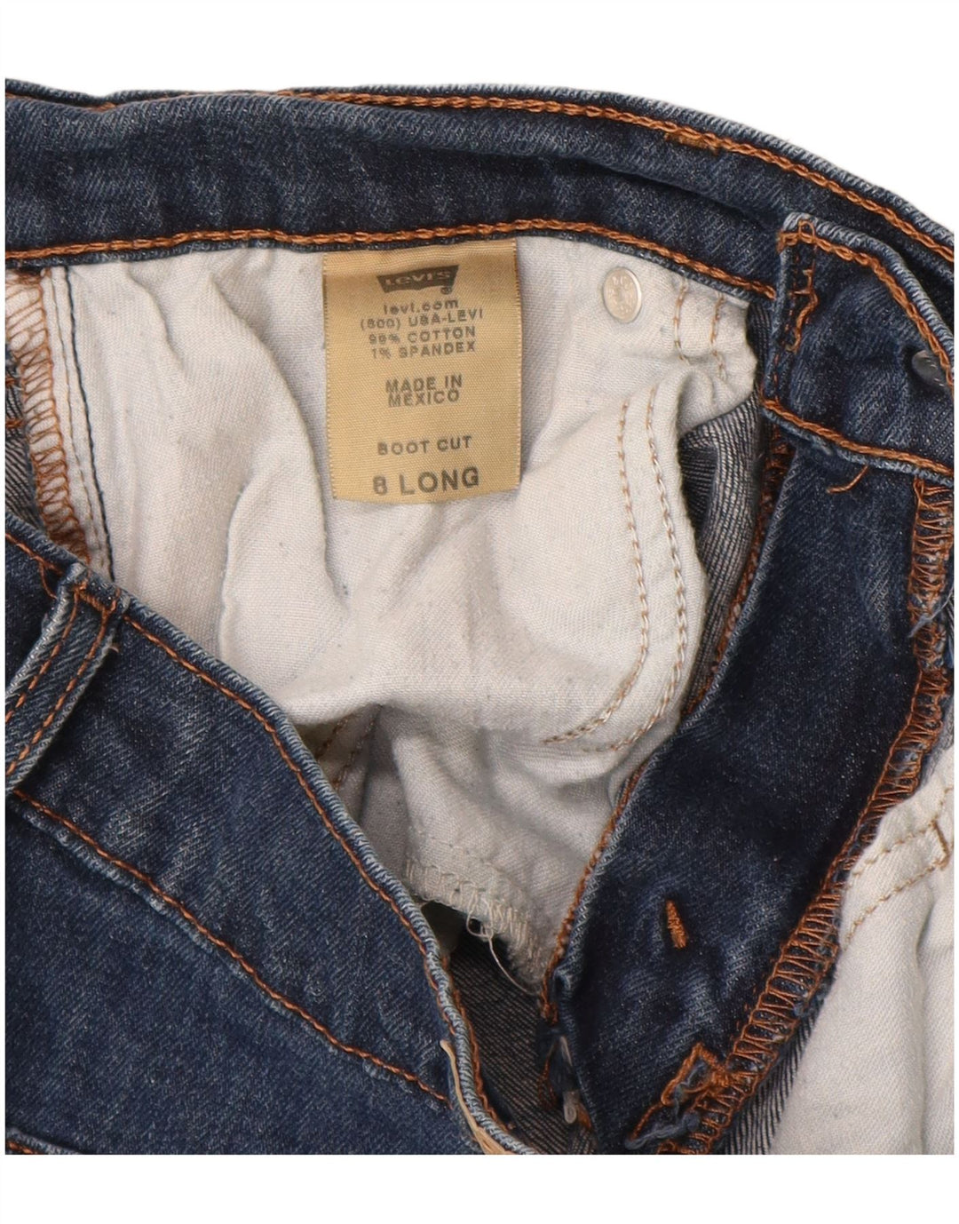 Levi's Womens 515 Bootcut Jeans US 8 Medium W28 L34 Blue Cotton