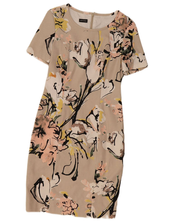 Gerry Weber Womens Sheath Dress UK 12 Medium Beige Floral