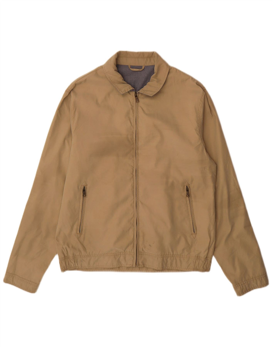 Marks & Spencer Mens Bomber Jacket UK 38 Medium Beige Polyamide