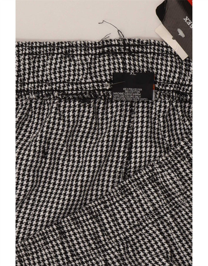 Calças cargo masculinas Dickies XL W38 L32 poliéster preto Houndstooth