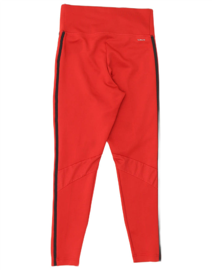 Adidas Womens Climalite Leggings UK 12/14 Medium Burgundy Polyester