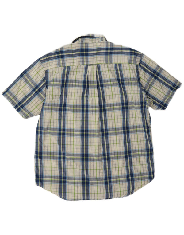 Camicia da uomo a maniche corte Nautica, cotone a quadri multicolore grande