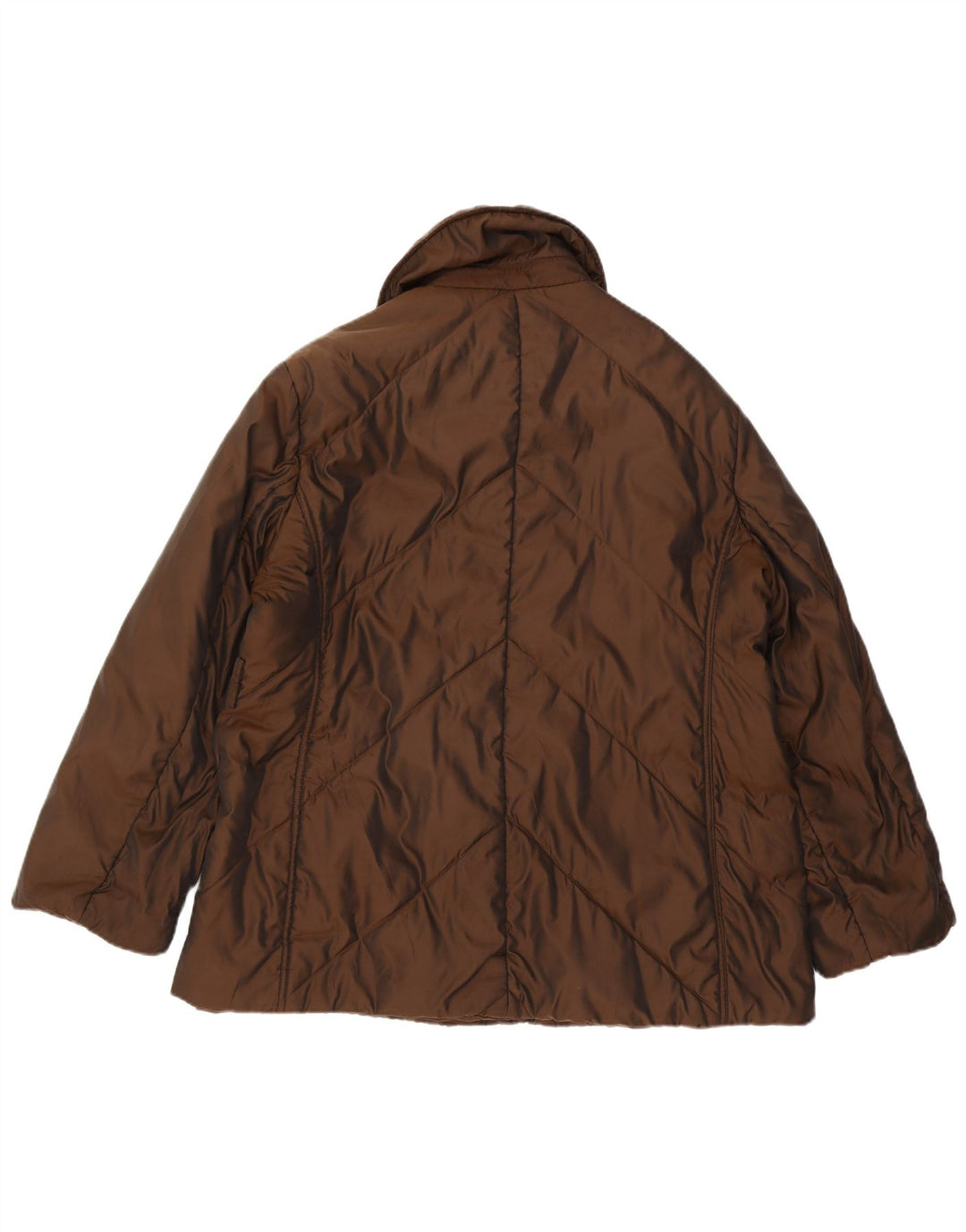ELENA MIRO Giacca imbottita da donna UK 18 XL Marrone Poliestere
