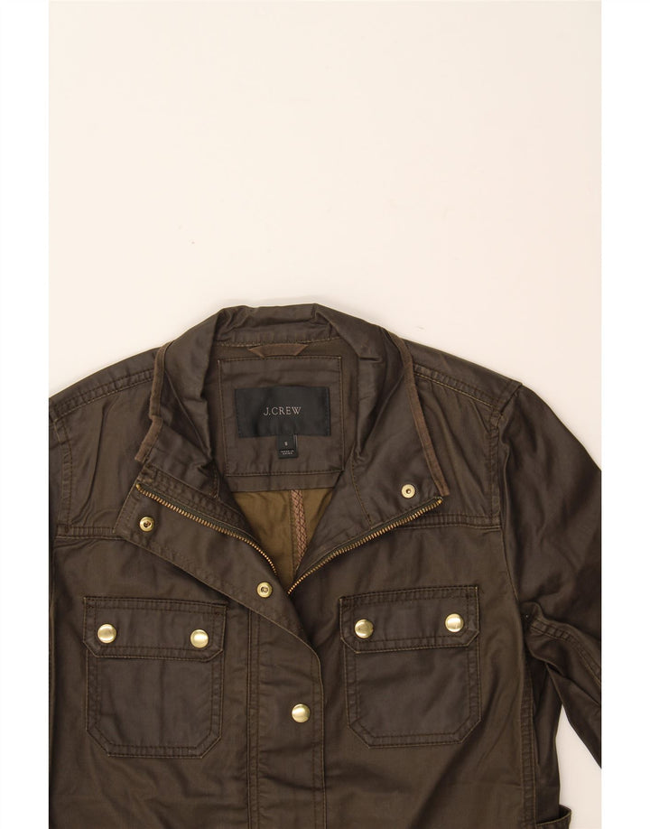 J. CREW Womens Utility Jacket UK 10 Lille brun bomuld