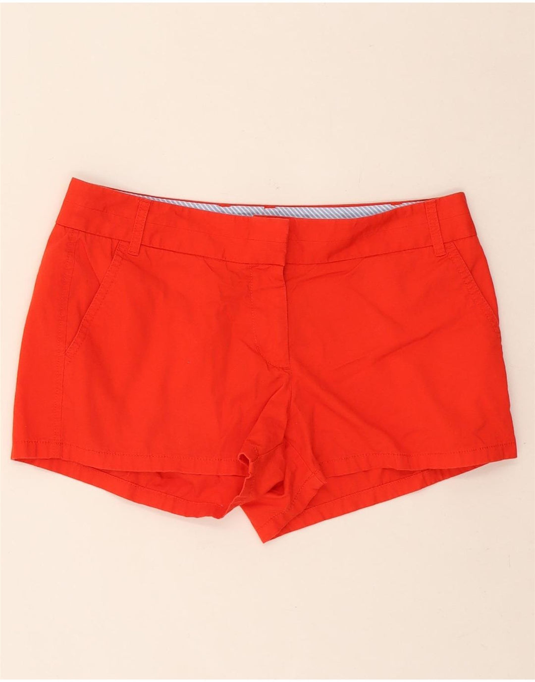 J. CREW Womens Broken In Hot Pants US 8 Medium W30  Red Cotton Vintage J. Crew and Second-Hand J. Crew from Messina Hembry 