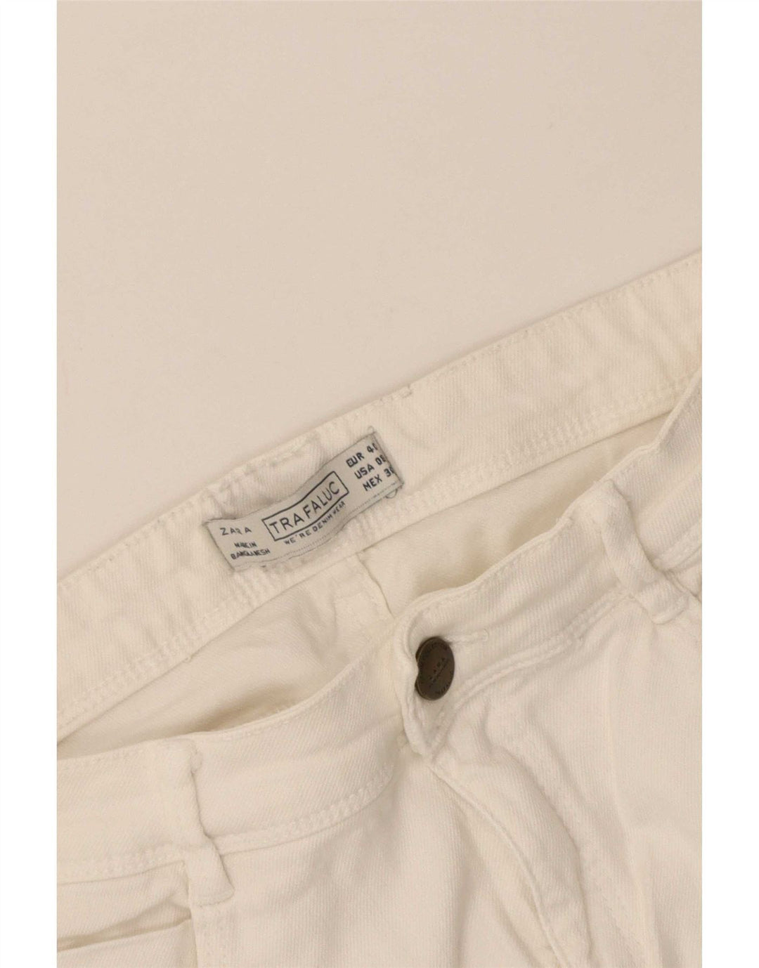 Zara Womens Trafaluc Slim Jeans EU 40 Medium W30 L30 White