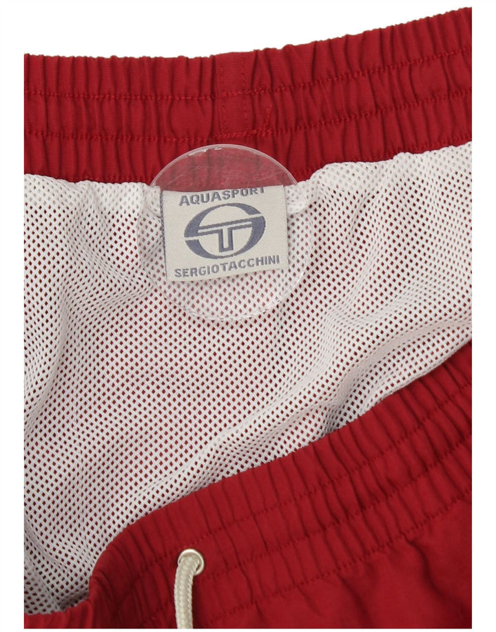 Sergio Tacchini Mens Swimming Shorts 2XL Red Colourblock Polyamide