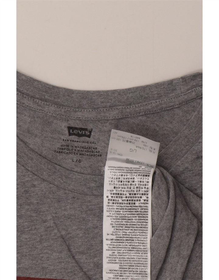 LEVI'S Camiseta gráfica para hombre Top grande gris